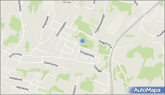 Rybnik, Górniczego Stanu, mapa Rybnika