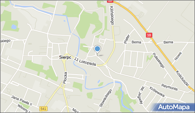 Sierpc, Górna, mapa Sierpc