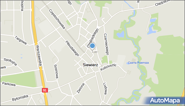 Siewierz, Górki, mapa Siewierz