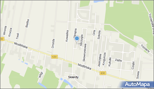 Skierdy, Gołębia, mapa Skierdy