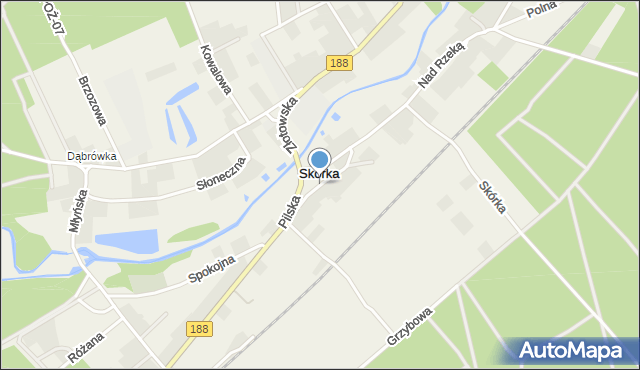 Skórka gmina Krajenka, Górna, mapa Skórka gmina Krajenka