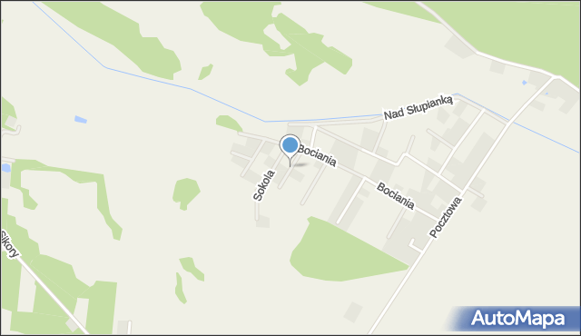 Słupno powiat płocki, Gołębia, mapa Słupno powiat płocki