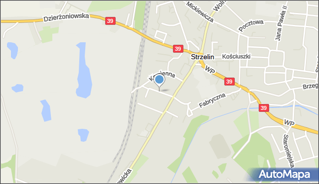 Strzelin, Górnicza, mapa Strzelin