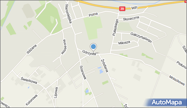 Strzelin, Górzysta, mapa Strzelin