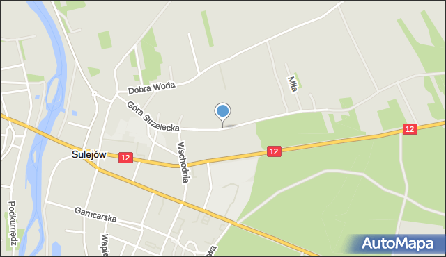 Sulejów powiat piotrkowski, Góra Strzelecka, mapa Sulejów powiat piotrkowski