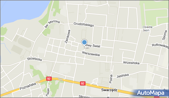 Swarzędz, Gołębia, mapa Swarzędz