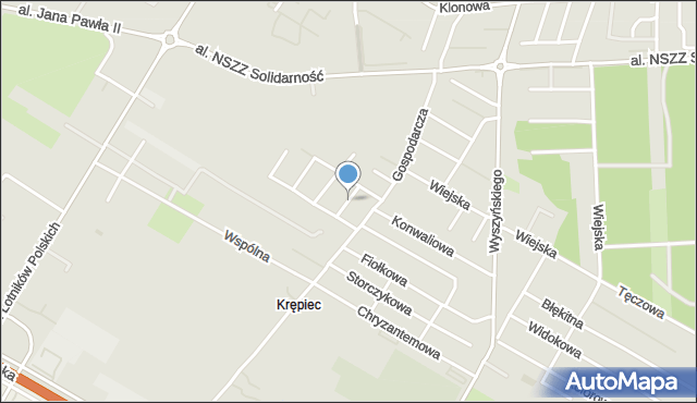 Świdnik, Gościnna, mapa Świdnika