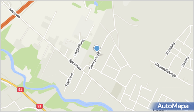 Świecie, Górnowicza Alojzego, ks., mapa Świecie