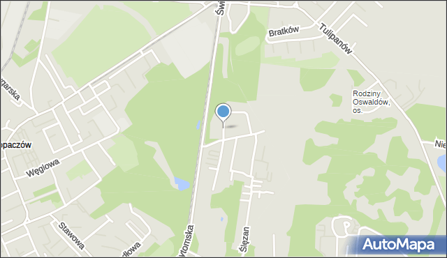 Świętochłowice, Gołęszyców, mapa Świętochłowice