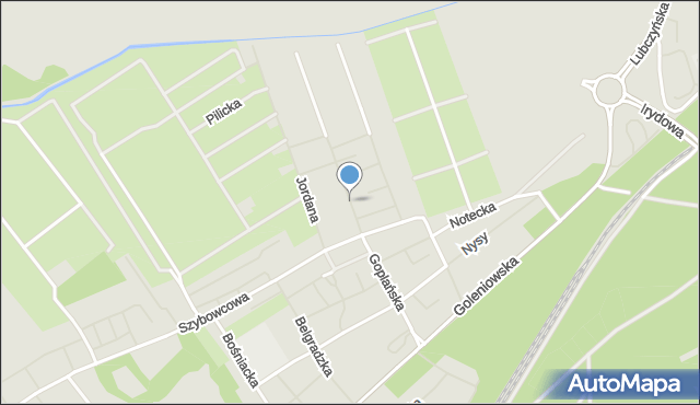 Szczecin, Goplańska, mapa Szczecina