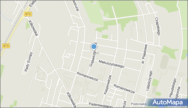 Tarnów, Gojawiczyńskiej Poli, mapa Tarnów