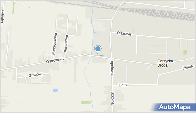 Topola Mała, Gorzycka, mapa Topola Mała