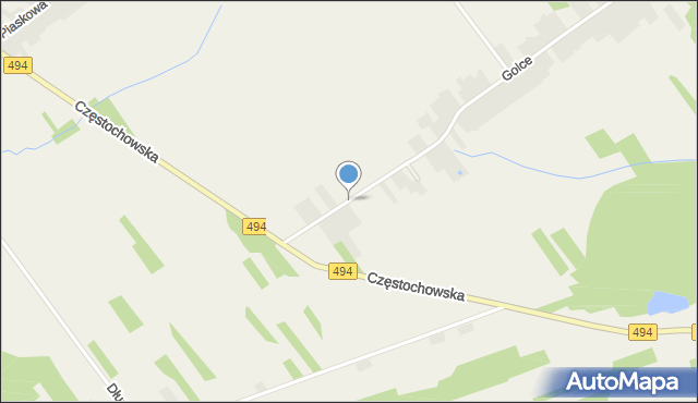 Truskolasy gmina Wręczyca Wielka, Golce, mapa Truskolasy gmina Wręczyca Wielka