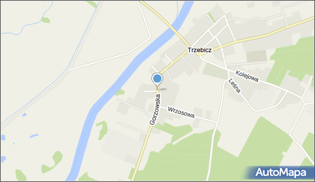 Trzebicz gmina Drezdenko, Gorzowska, mapa Trzebicz gmina Drezdenko