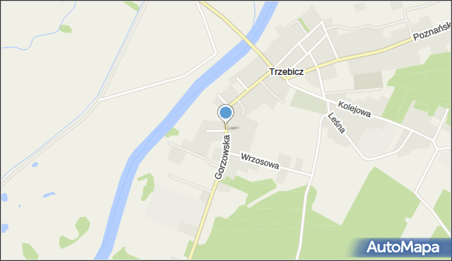 Trzebicz gmina Drezdenko, Gorzowska, mapa Trzebicz gmina Drezdenko