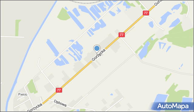 Trześń gmina Gorzyce, Gorzycka, mapa Trześń gmina Gorzyce