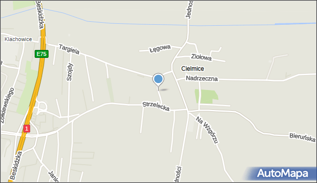 Tychy, Górna, mapa Tychów