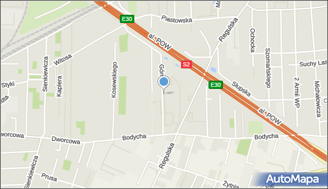 Warszawa, Górna Droga, mapa Warszawy