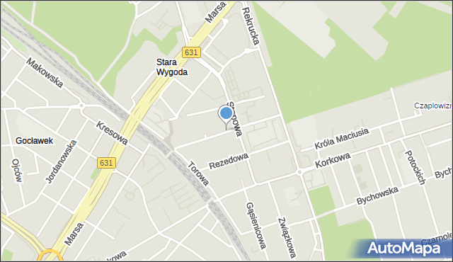 Warszawa, Goździków, mapa Warszawy