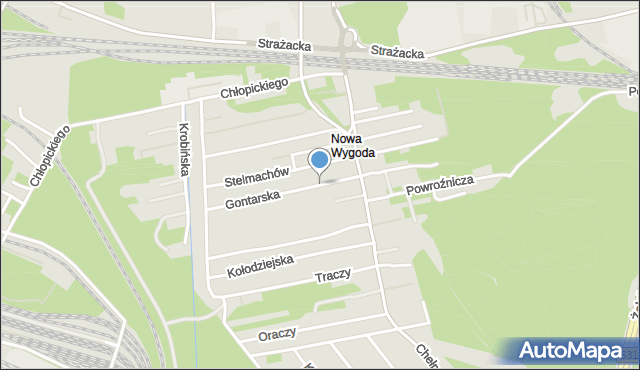 Warszawa, Gontarska, mapa Warszawy