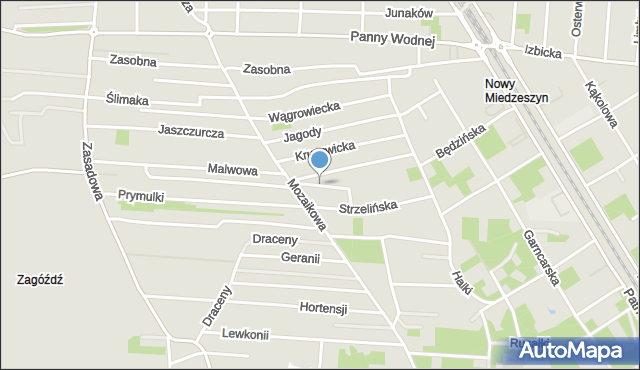 Warszawa, Godziszowska, mapa Warszawy