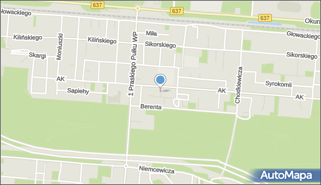 Warszawa, Górna, mapa Warszawy