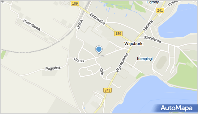 Więcbork, Górna, mapa Więcbork