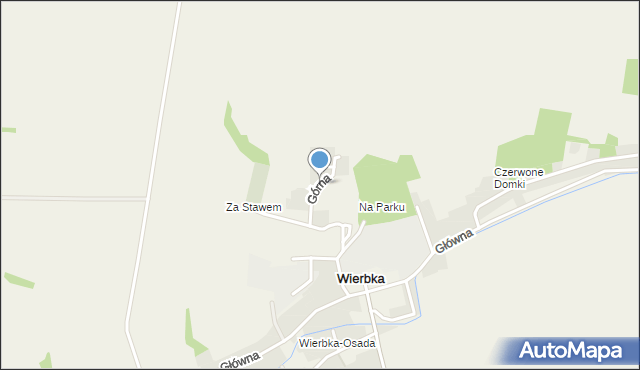 Wierbka, Górna, mapa Wierbka