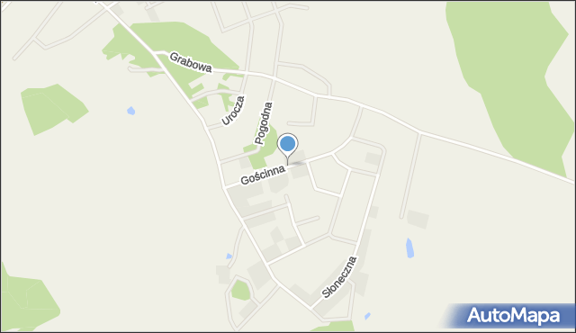 Wójtowo gmina Barczewo, Gościnna, mapa Wójtowo gmina Barczewo