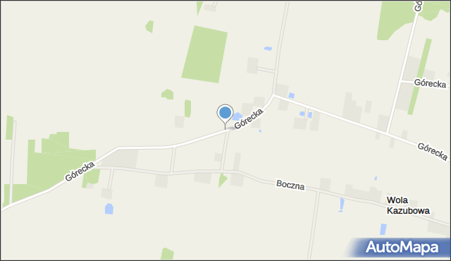 Wola Kazubowa, Górecka, mapa Wola Kazubowa