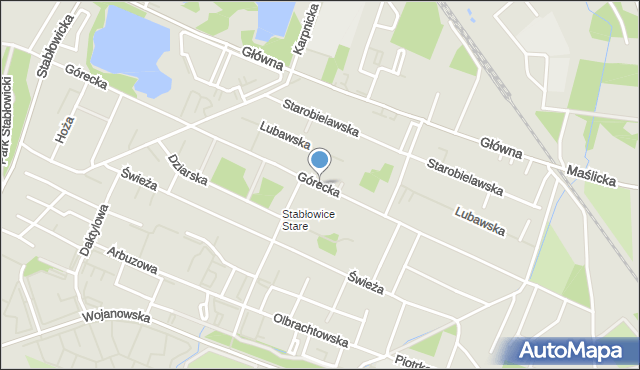 Wrocław, Górecka, mapa Wrocławia