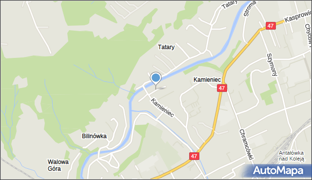 Zakopane, Górska, mapa Zakopanego