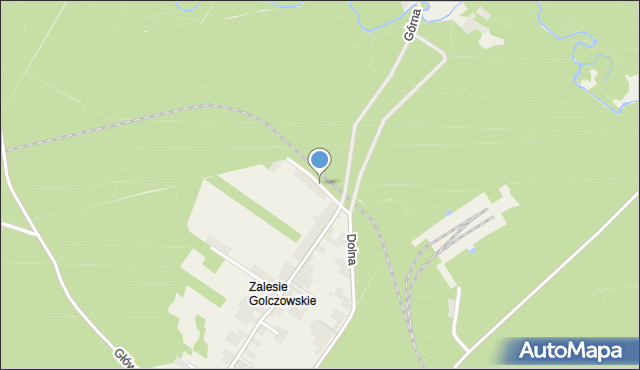 Zalesie Golczowskie, Górna, mapa Zalesie Golczowskie