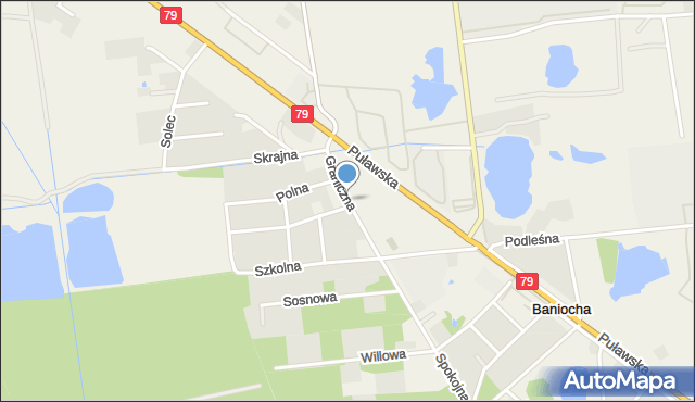 Baniocha, Graniczna, mapa Baniocha