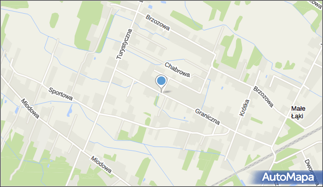 Bartniki gmina Puszcza Mariańska, Graniczna, mapa Bartniki gmina Puszcza Mariańska