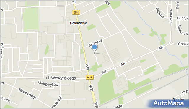 Bełchatów, Groszkowskiego Janusza, mapa Bełchatów