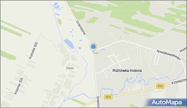 Biłgoraj, Graniczna, mapa Biłgoraj