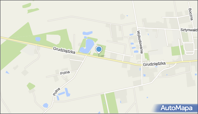 Biskupiec powiat nowomiejski, Grudziądzka, mapa Biskupiec powiat nowomiejski