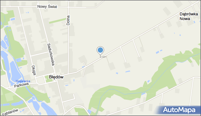 Błędów powiat grójecki, Grójecka, mapa Błędów powiat grójecki