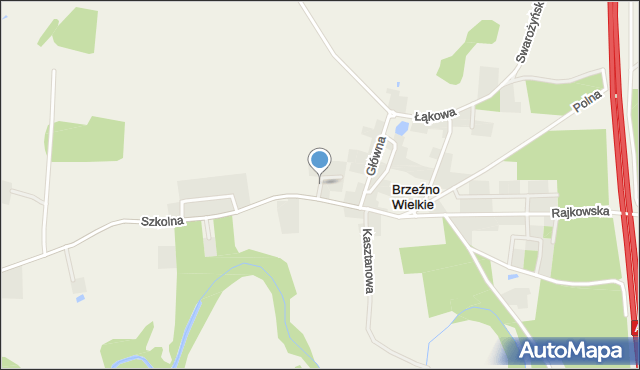 Brzeźno Wielkie, Grubby Andrzeja, mapa Brzeźno Wielkie