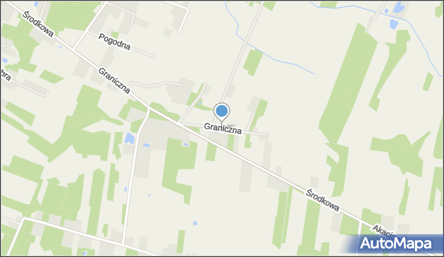 Budy Zaklasztorne, Graniczna, mapa Budy Zaklasztorne