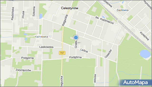 Celestynów powiat otwocki, Grabowa, mapa Celestynów powiat otwocki