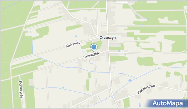 Chojnów gmina Piaseczno, Graniczka, mapa Chojnów gmina Piaseczno