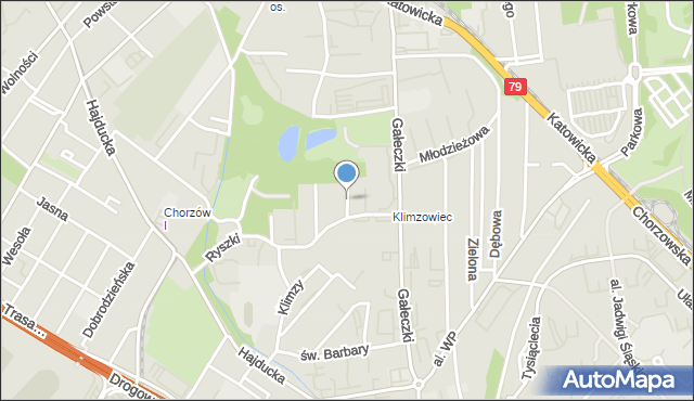 Chorzów, Grządziela Juliana, mapa Chorzów