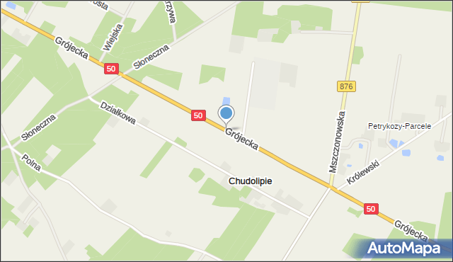 Chudolipie, Grójecka, mapa Chudolipie