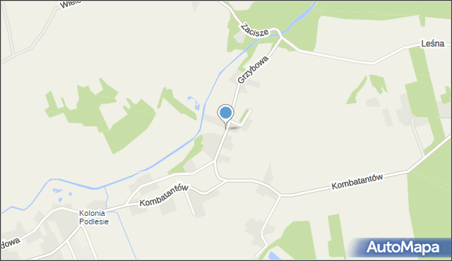 Ćwiklice, Grzybowa, mapa Ćwiklice