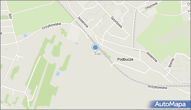 Częstochowa, Grzybowska, mapa Częstochowy