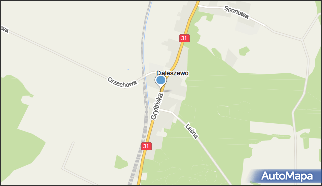 Daleszewo, Gryfińska, mapa Daleszewo