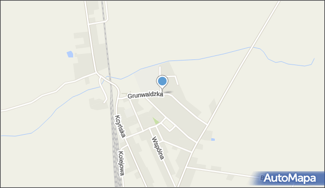 Damasławek, Grunwaldzka, mapa Damasławek