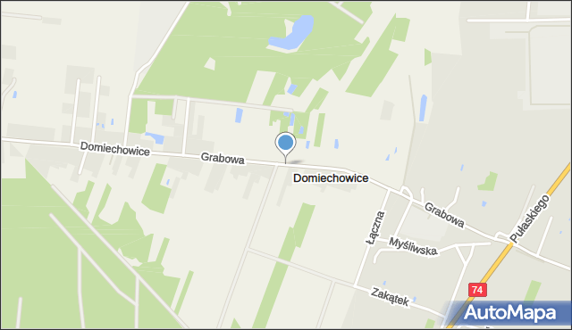Domiechowice, Grabowa, mapa Domiechowice